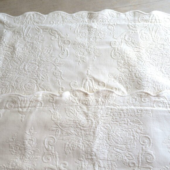 JCP Home Matelassé Quilted Pillow Shams 2 Standard Made in Portugal Pale Yellow - Picture 6 of 15